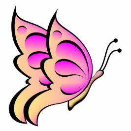 Pink Butterfly Animal Pattern Peace Liebe Juanita Fotoskulptur Schlüsselanhänger