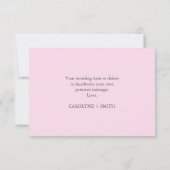 Pink Butterfly Baby Dusche Einladung Danke (Rückseite)