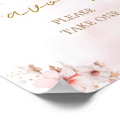 Pink Butterfly Baby Duschmädchen Liebling Schild (Ecke)