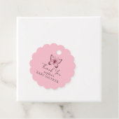 Pink Butterfly Babydusche Geschenkanhänger (Beispiel)