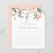 Pink Butterfly Babyduschkarte (Vorne/Hinten)