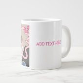 Pink Butterfly Bestes Oma und Großkinder Jumbo-Tasse (Vorderseite Rechts)