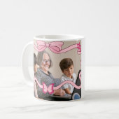 Pink Butterfly Bestes Oma und Großkinder Kaffeetasse (Vorderseite Links)