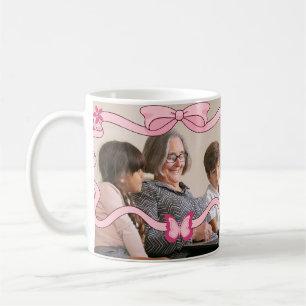 Pink Butterfly Bestes Oma und Großkinder Kaffeetasse