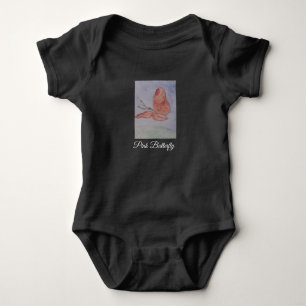 Pink Butterfly Bodysuit Baby Strampler