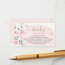 Pink Butterfly Books für Baby Girl Card