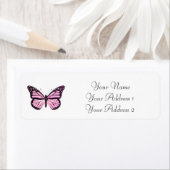 Pink Butterfly Custom Address Labels (Insitu)