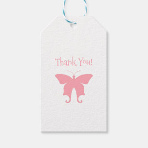 Pink Butterfly Danke Geschenkanhänger