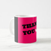 Pink Butterfly Danke Kaffeetasse (Vorderseite Links)