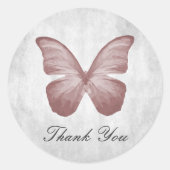 Pink Butterfly Danke Stickers (Vorderseite)