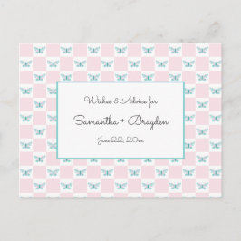 Pink Butterfly + Dots Baby Duschberatung Karten