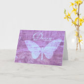 Pink Butterfly Dream Card Karte (Gelbe Blume)