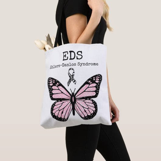 PInk Butterfly Ehlers-Danlos Syndrom EDS - Beutel Tasche (Von Nahem)