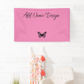Pink Butterfly - Erstellen Sie Ihr eigenes Banner  (Insitu)