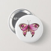 Pink Butterfly Extravagant Button (Vorne & Hinten)