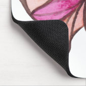Pink Butterfly Extravagant Mousepad (Ecke)