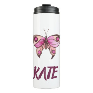 Pink Butterfly Extravagant Thermosbecher