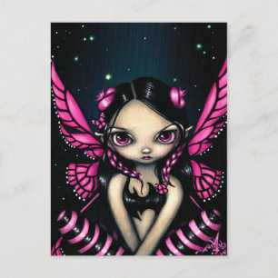 "Pink Butterfly Fairy" Postkarte