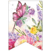 Pink Butterfly Flora Geburtstag Wimpelkette (Erste Fahne)