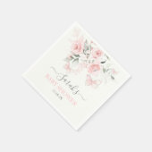 Pink Butterfly Floral Napkins Serviette (Ecke)