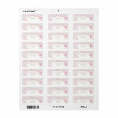 Pink Butterfly Floral Return Address Label (Vorne)