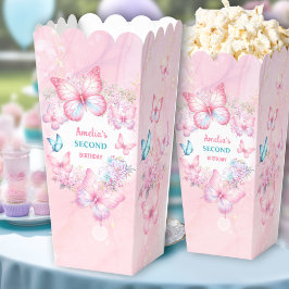 Pink Butterfly Floral Summer Girl Birthday Popcorn Geschenkschachtel
