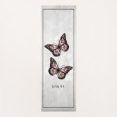 Pink Butterfly Floral Yoga Mat Yogamatte (Vorderseite)