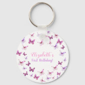 Pink Butterfly Gastgeschenk Schlüsselanhänger (Vorderseite)