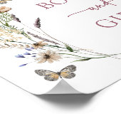 Pink Butterfly Geschenke Kinderdusche Poster (Ecke)