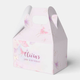 Pink Butterfly Girls Geburtstags Gefälligkeitsbox Geschenkschachtel
