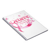 Pink Butterfly Glauben Brustkrebs Bewusstsein Notizblock (Rechte Seite)