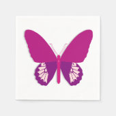 Pink Butterfly Insektenpapier Napkins Serviette (Vorderseite)