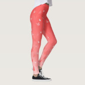 Pink Butterfly Leggings Butterfly Stretchy Pants (Rechts)