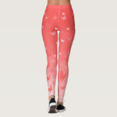 Pink Butterfly Leggings Butterfly Stretchy Pants (Rückseite)