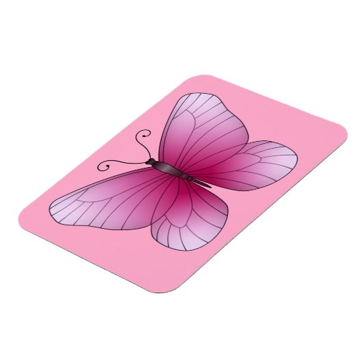 Pink Butterfly Magnet (Linke Seite)