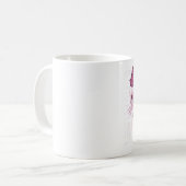 Pink Butterfly Martial Arts Black Belt Girl Kaffeetasse (Vorderseite Links)