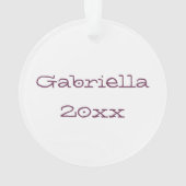 Pink Butterfly Martial Arts Black Belt Girl Ornament (Rückseite)