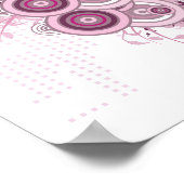 Pink Butterfly Martial Arts Black Belt Girl Poster (Ecke)