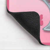 Pink Butterfly Martini Mousepad (Ecke)