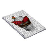 Pink Butterfly Mask Skull Notizblock (Rechte Seite)