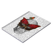 Pink Butterfly Mask Skull Notizblock (Linke Seite)