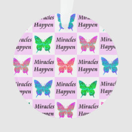 PINK BUTTERFLY MIRACLES GESCHAFFEN ORNAMENT