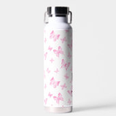 Pink Butterfly Muster Geschenk für Bridesmaid Cust Trinkflasche (Vorne)