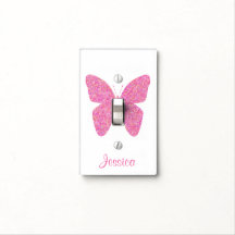 Pink Butterfly Niedlicher Personalisierter Mädchen