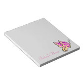 Pink Butterfly Notizblock (angewinkelt)