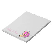 Pink Butterfly Notizblock (Rotiert)