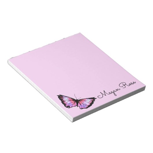 "Pink Butterfly" Notizblock (angewinkelt)