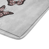 Pink Butterfly Personalisiertes Schnittboard Schneidebrett (Ecke)