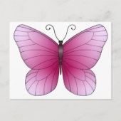 Pink Butterfly Postkarte (Vorderseite)