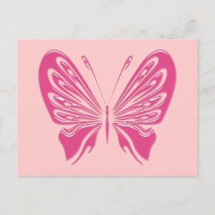 PINK BUTTERFLY POSTKARTE